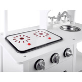 Speelgoed keuken - hout - met keukengerei - 60x30x85 cm - wit