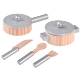 Speelgoed keuken - hout - met keukengerei - 60x30x85 cm - wit