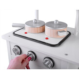 Speelgoed keuken - hout - met keukengerei - 60x30x85 cm - wit