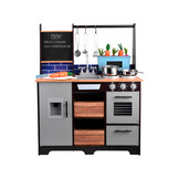 Speelgoed keuken - met kookgerei - 74x30x95,5 cm - industrieel