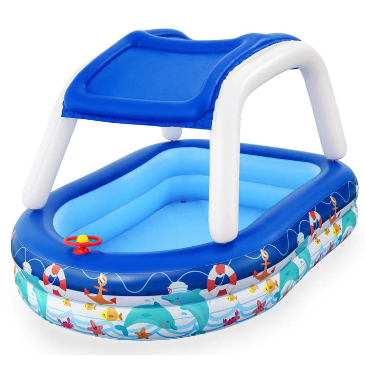 Kinderzwembad met zonnedak - Bestway - Sea Captain - 213x155 cm
