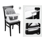 Kinderstoel - babystoel - 6-in-1 - multifunctioneel - grijs wit
