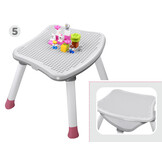 Kinderstoel - babystoel - 6-in-1 - multifunctioneel - roze wit