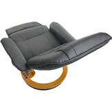 Fauteuil met massage, verwarming en voetensteun - grijs kunstleer