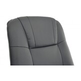 Fauteuil met massage, verwarming en voetensteun - grijs kunstleer