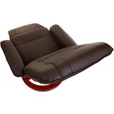 Fauteuil met massage, verwarming en voetensteun - bruin kunstleer