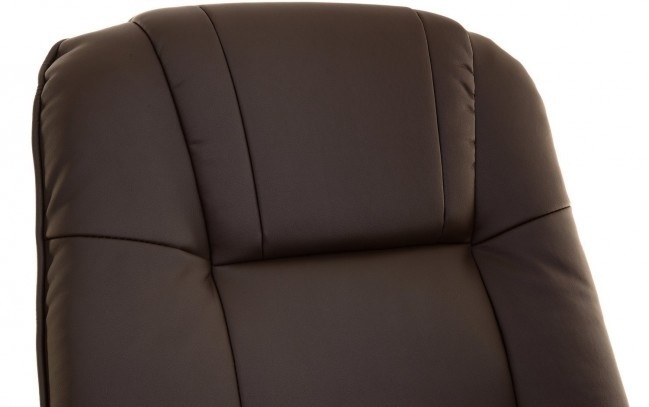 Fauteuil met massage, verwarming en voetensteun - bruin kunstleer