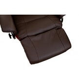 Fauteuil met massage, verwarming en voetensteun - bruin kunstleer
