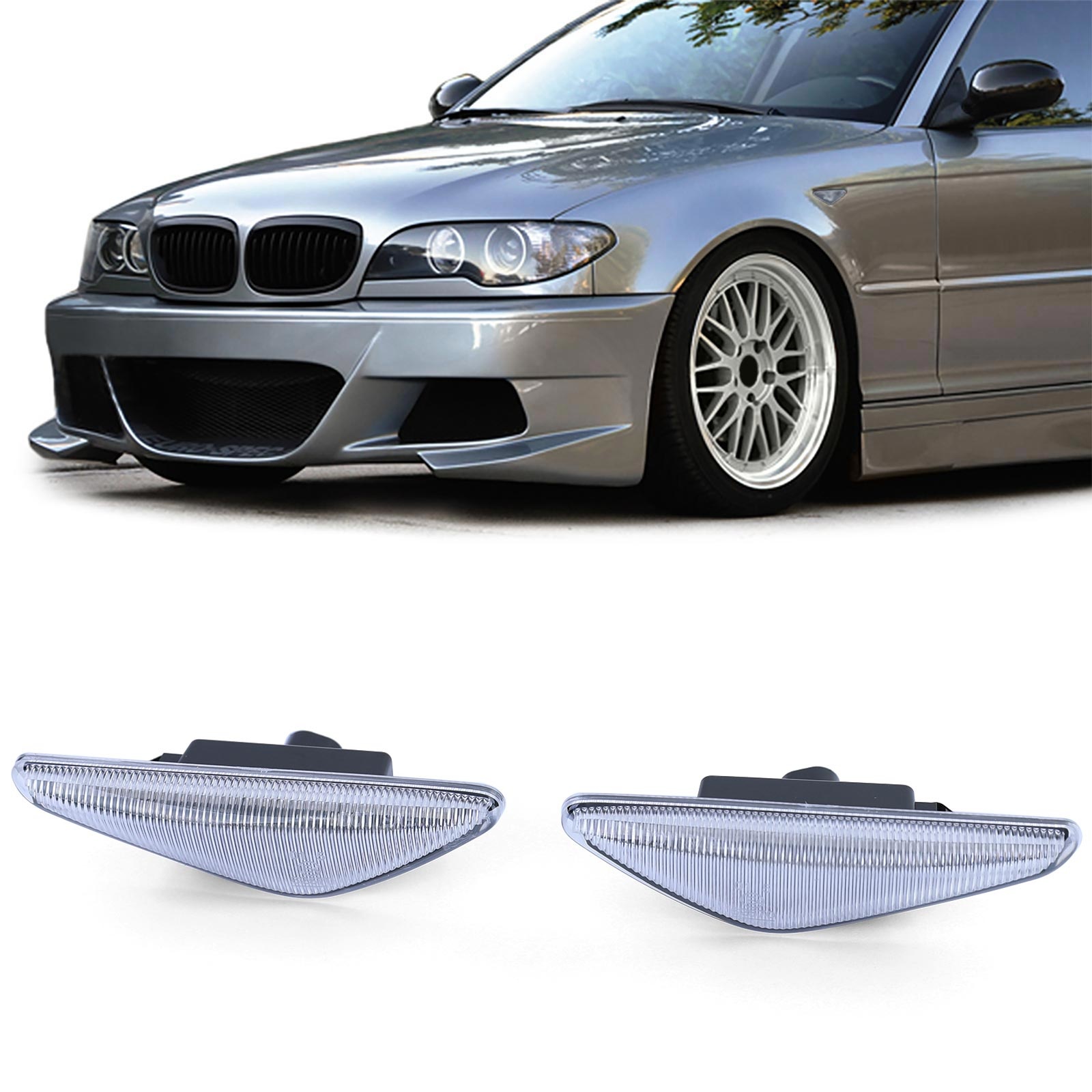 LED-zijknipperlichten - BMW 3 Serie E46 03-07 - Wit - Links en rechts