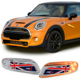 LED-zijknipperlichten - Mini Cooper F55 F56 F57 - Union Jack vlag - Rood Blauw