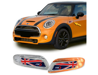 LED-zijknipperlichten - Mini Cooper F55 F56 F57 - Union Jack vlag - Rood Blauw