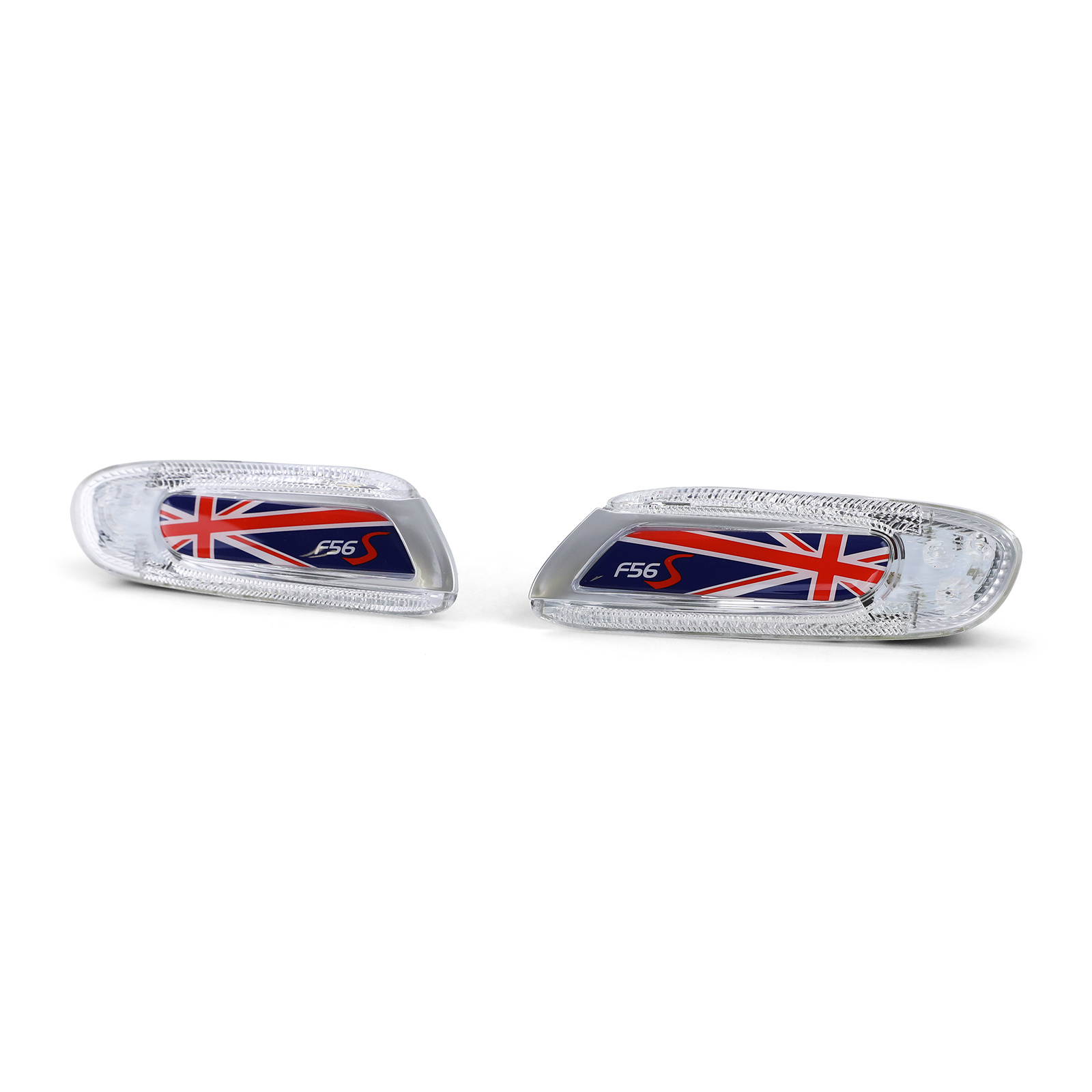LED-zijknipperlichten - Mini Cooper F55 F56 F57 - Union Jack vlag - Rood Blauw