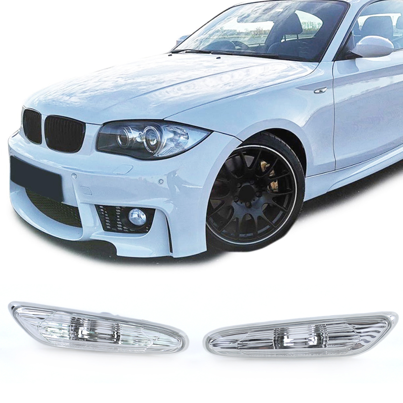 Zijknipperlichten - BMW 1er E81 E87 04-12 - Wit - Met E-keurmerk