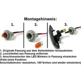 LED-zijknipperlichten geschikt voor BMW Z3 94-02 - Wit - E-keur - Plug&Play - CAN-bus comp