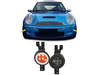 LED-knipperlicht met parkeerlicht - Mini Cooper R50 R53 R52 - ZWARTE ROOK - LED verlichting