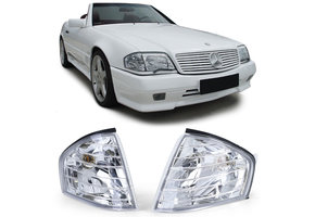 Knipperlichten geschikt voor Mercedes SL R129 89-01 - chroom - inclusief aansluiting