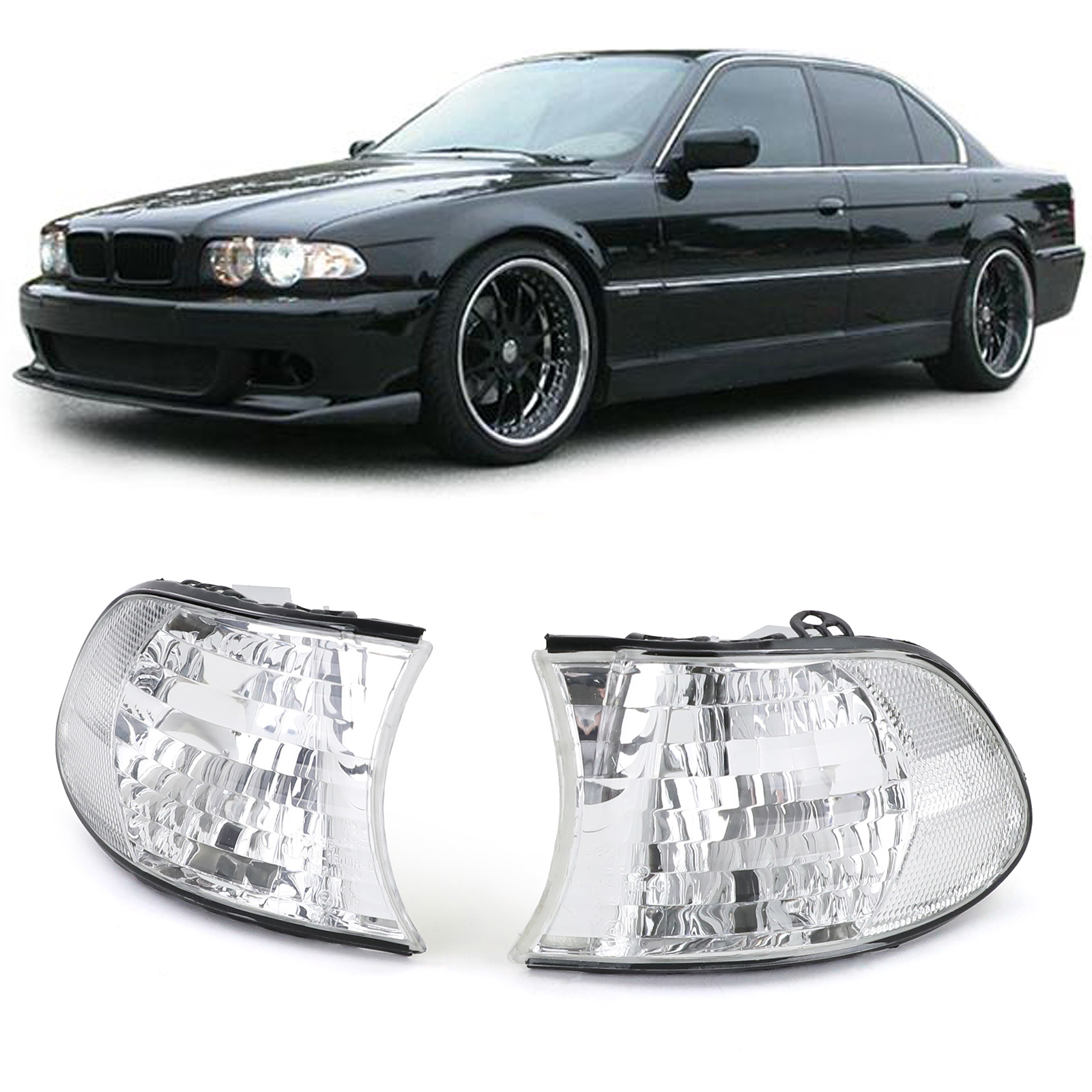Knipperlichten geschikt voor BMW 7 Serie E38 98-01 - wit helder glas - sportieve look