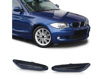 LED-zijknipperlichten - BMW E81 E82 E87 E88 E92 E93 X1 E84 - Rook/Zwart - Registratievrij