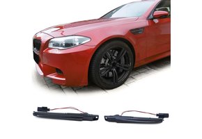 LED zijknipperlicht geschikt voor BMW 1 Serie M Coupe E82 M5 F10 X5M E70 X6M E71 - ZWARTE ROOK - Plug & Play