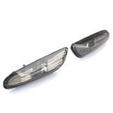 Zijknipperlichten geschikt voor BMW E81 E82 E87 E88 E90 E91 E92 E93 X1 - zwart - rookzwart