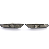 Zijknipperlichten - BMW E81 E82 E87 E88 E90 E91 E92 E93 X1 - zwart - rookzwart