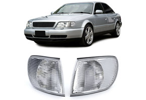 Richtingaanwijzers geschikt voor Audi A6 C4 94-97 - Wit - 1 paar, OEM-kwaliteit, met E-keurmerk