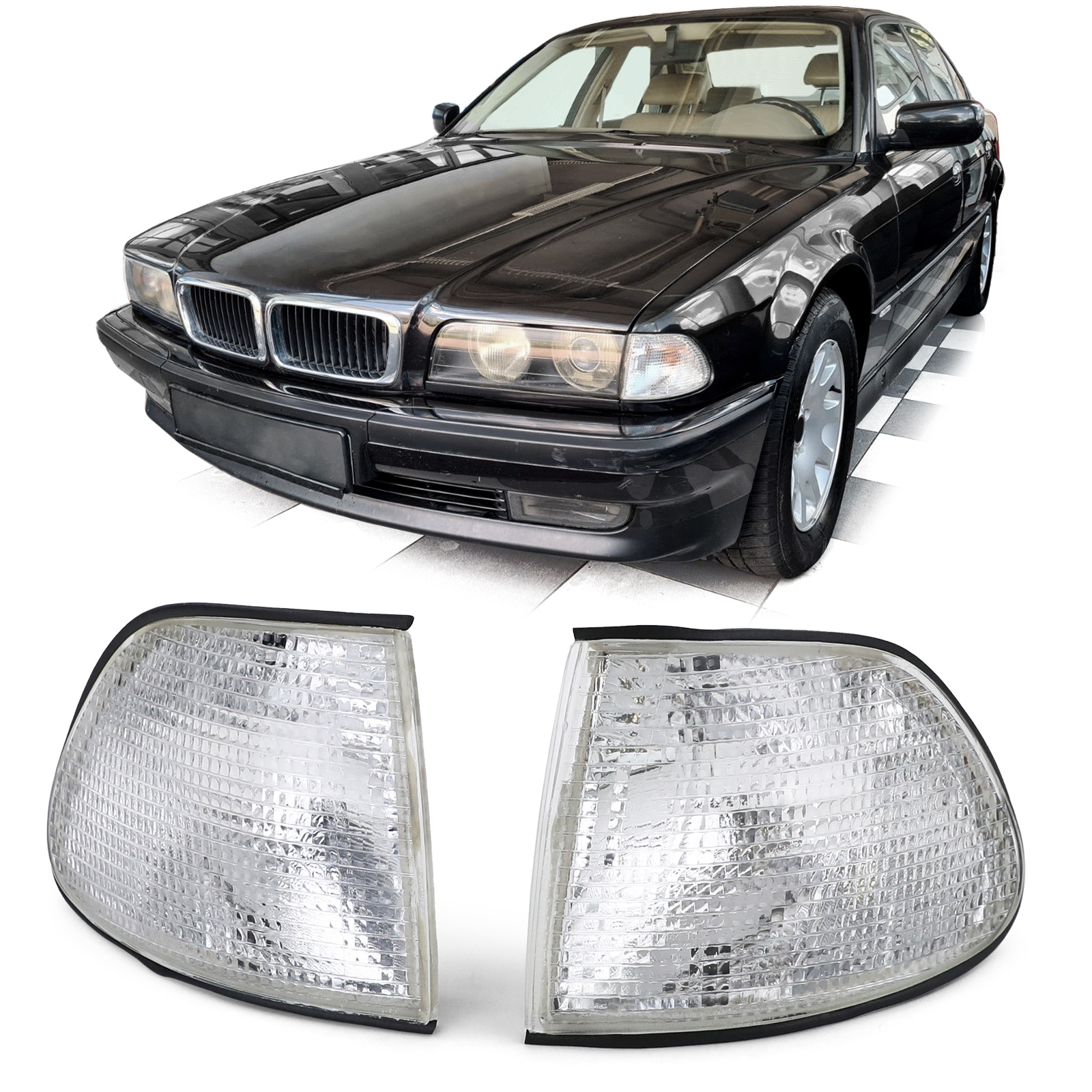 Knipperlichten - BMW 7 Serie E38 94-98 - Wit - Sportief uiterlijk