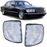 Knipperlichten geschikt voor Mercedes S-klasse W126 79-91 - WIT - OEM-kwaliteit