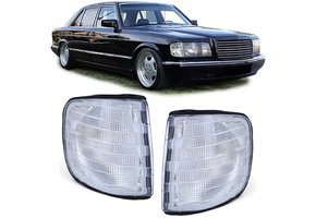 Knipperlichten geschikt voor Mercedes S-klasse W126 79-91 - WIT - OEM-kwaliteit