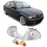 Knipperlichten geschikt voor BMW 3 Serie E46 Sedan Touring 98-01 - Wit Kristal - Inclusief Oranje Lampen