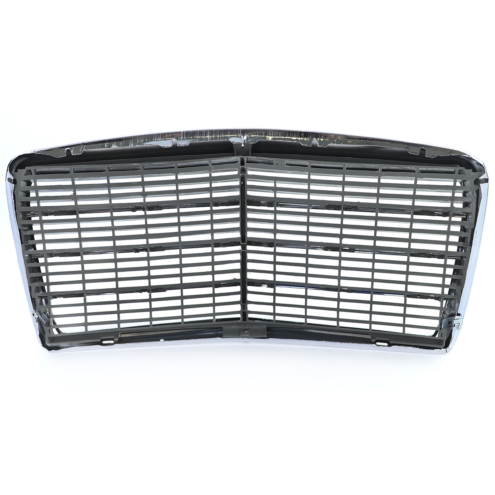 Radiateurgrill geschikt voor Mercedes W123 75-85 - Compleet met chromen frame en strips - OEM kwaliteit