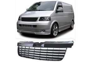 Radiateurgrille geschikt voor VW Bus T5 03-09 - zwart glanzend - badgeloos