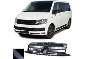 Radiateurgrill geschikt voor Volkswagen T6 Bus Transporter 15-19 - Zwart Glans - Sportieve look