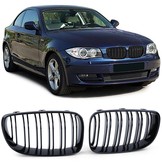 Radiateurgrill geschikt voor BMW E81 E82 E87 E88 LCI - Dubbele stang - Zwart glans