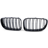 Radiateurgrill geschikt voor BMW E81 E82 E87 E88 LCI - Dubbele stang - Zwart glans