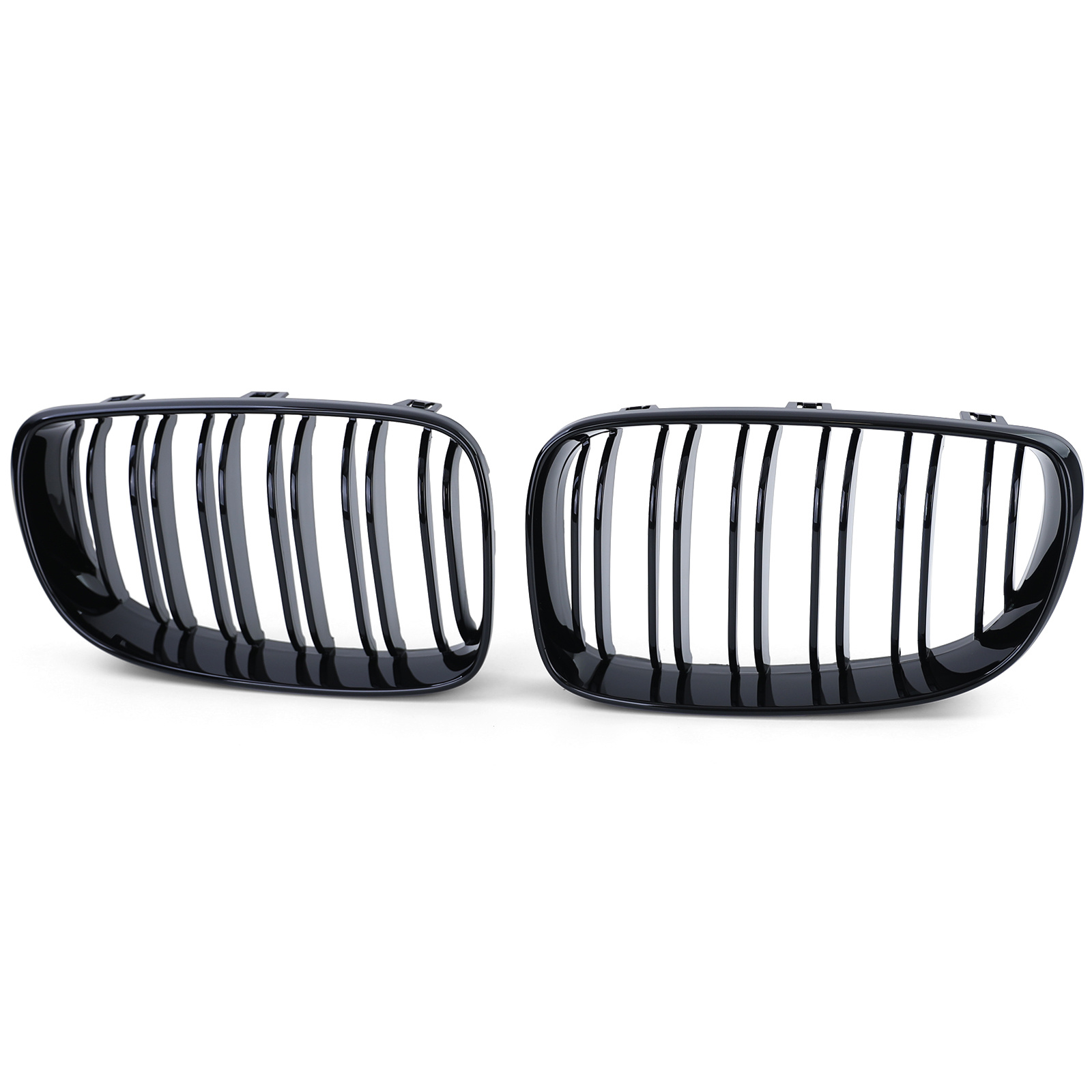 Radiateurgrill geschikt voor BMW E81 E82 E87 E88 LCI - Dubbele stang - Zwart glans