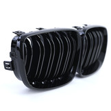 Radiateurgrill geschikt voor BMW E81 E82 E87 E88 LCI - Dubbele stang - Zwart glans