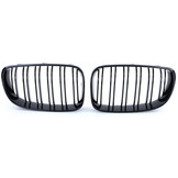 Radiateurgrill geschikt voor BMW E81 E82 E87 E88 LCI - Dubbele stang - Zwart glans
