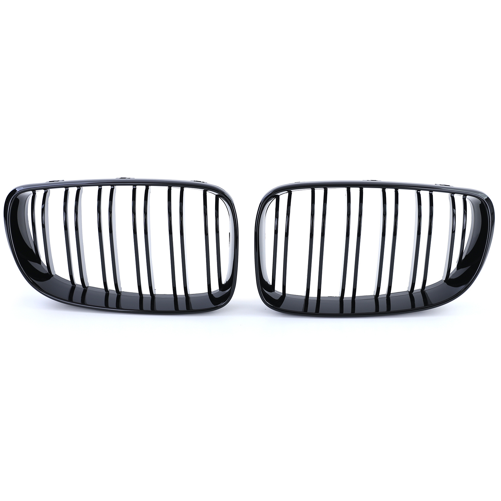Radiateurgrill geschikt voor BMW E81 E82 E87 E88 LCI - Dubbele stang - Zwart glans