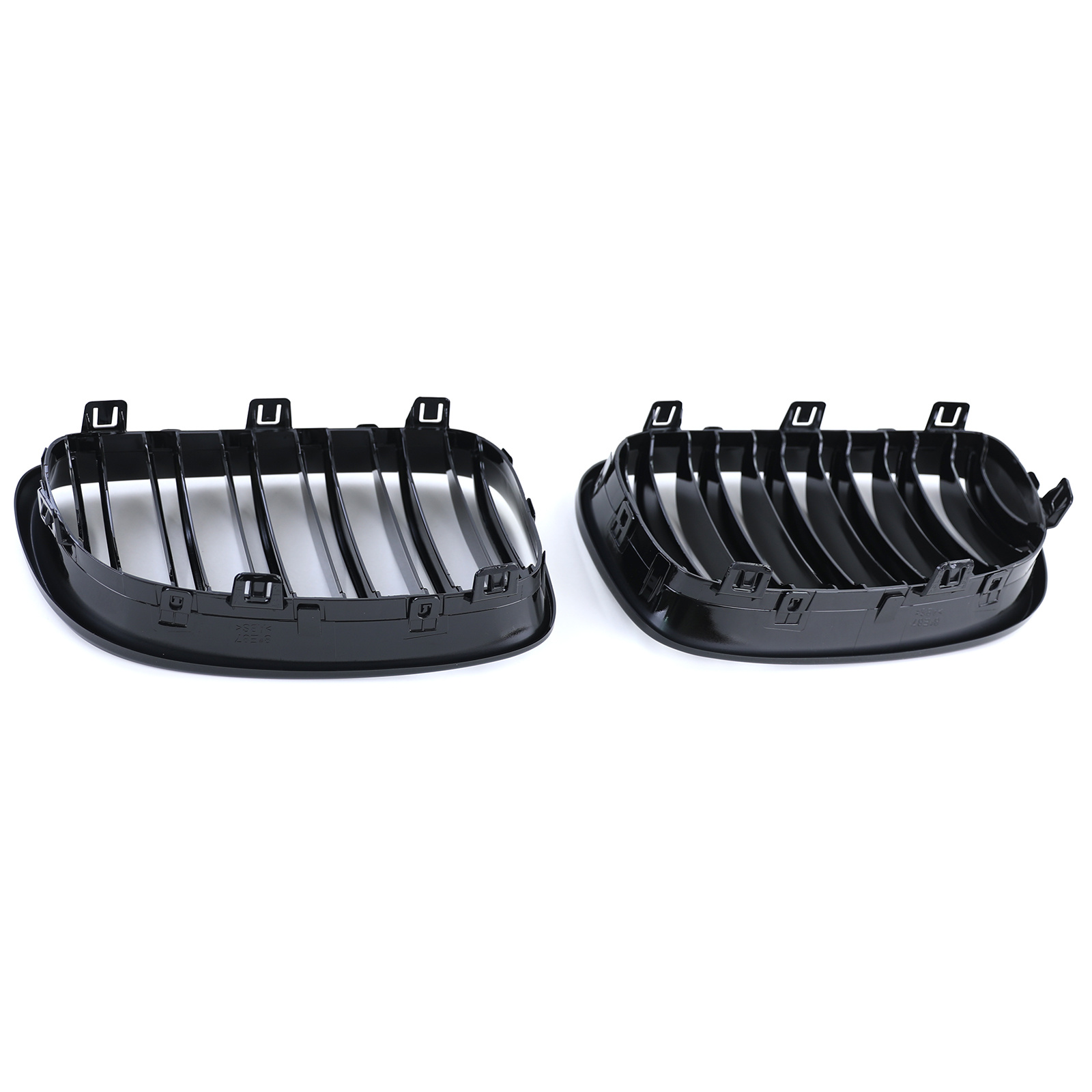 Radiateurgrill geschikt voor BMW E81 E82 E87 E88 LCI - Dubbele stang - Zwart glans