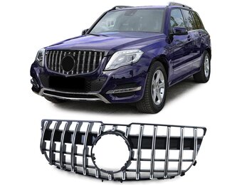 Radiateurgrill - Mercedes GLK X204 Facelift 12-15 - Sport optiek - Zwart chroom