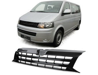 Radiateurgrill - Volkswagen T5 Busje Facelift 09-15 - Badgeloos - ZWART GLANS