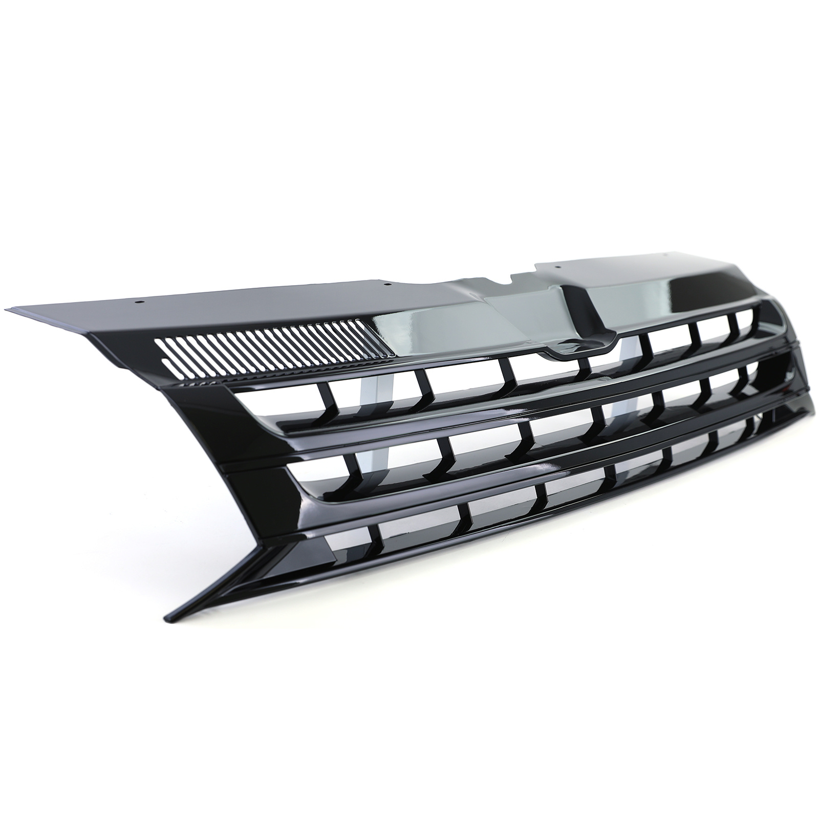 Radiateurgrill geschikt voor Volkswagen T5 Busje Facelift 09-15 - Badgeloos - ZWART GLANS