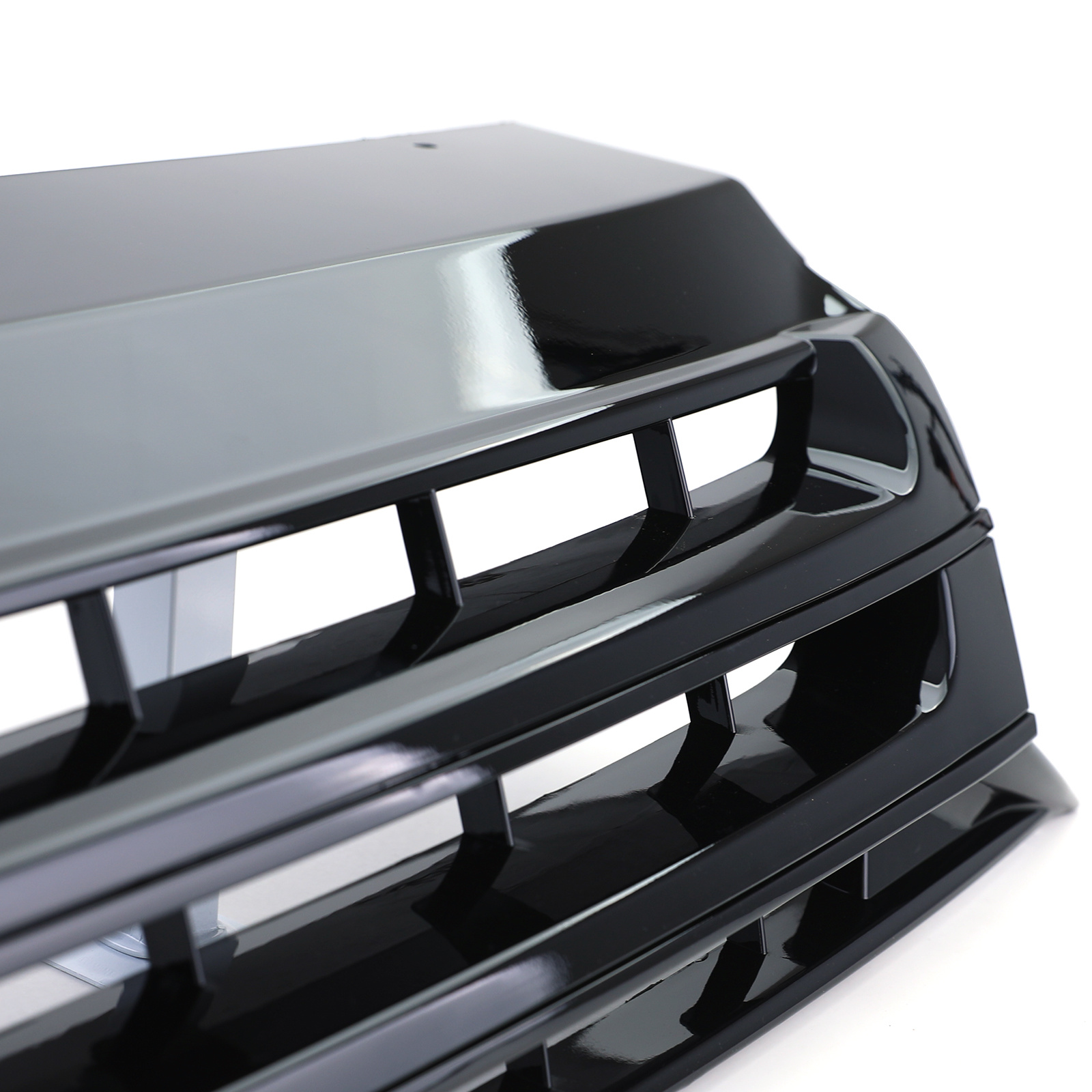 Radiateurgrill geschikt voor Volkswagen T5 Busje Facelift 09-15 - Badgeloos - ZWART GLANS
