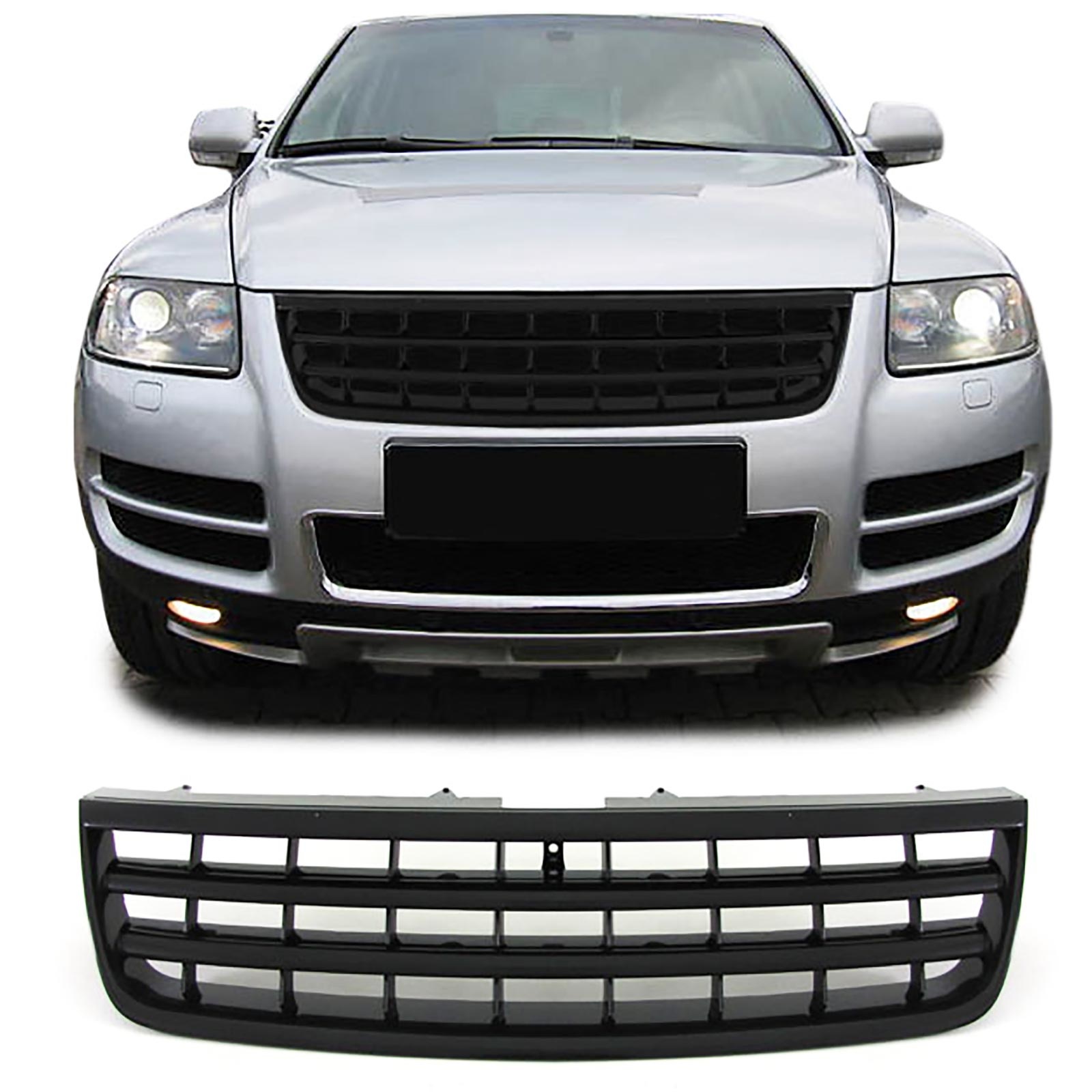 Radiateurgrille - VW Touareg 7L 02-06 - Sportrooster - Zwart