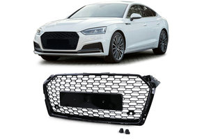 Radiateurgrill geschikt voor Audi A5 F5 16+ - sportieve look - glanzend zwart