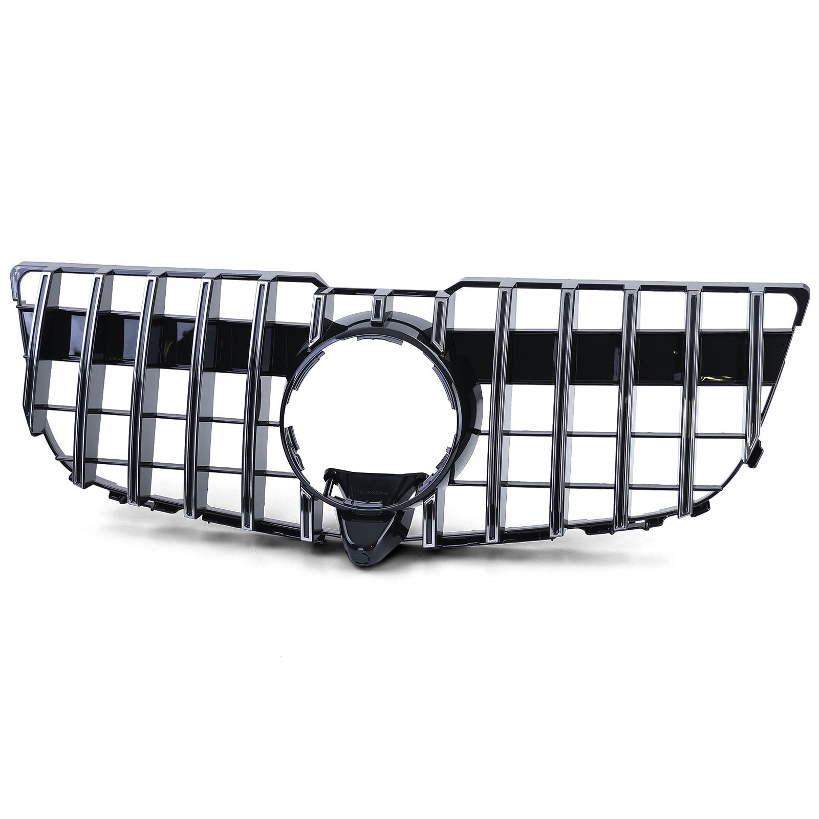 Radiateurgrill - Mercedes GLK X204 Facelift 12-15 - Sport Optiek - Zwart Glans/Chroom