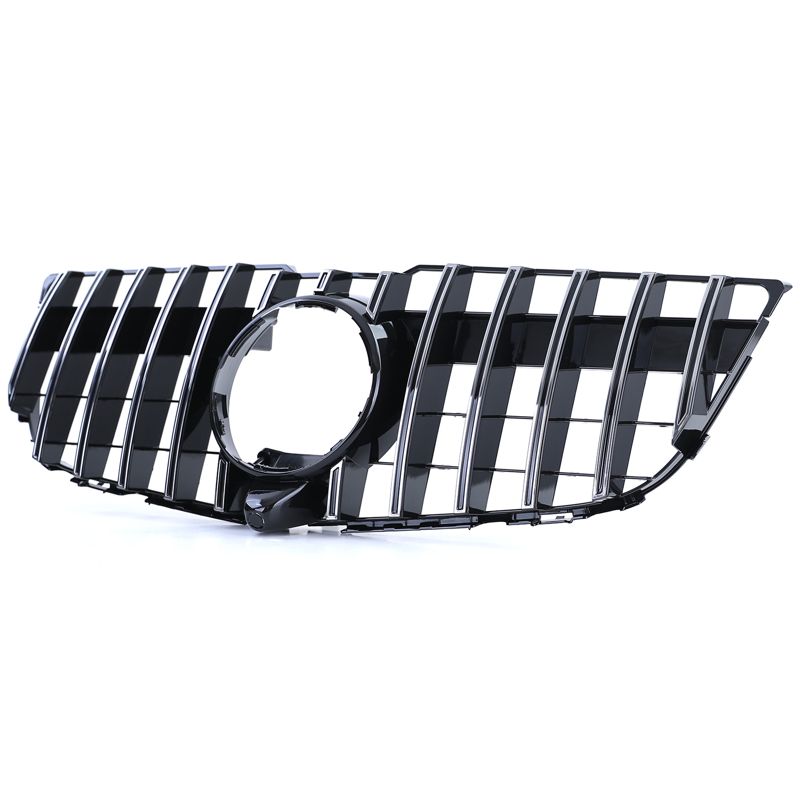 Radiateurgrill geschikt voor Mercedes GLK X204 Facelift 12-15 - Sport Optiek - Zwart Glans/Chroom