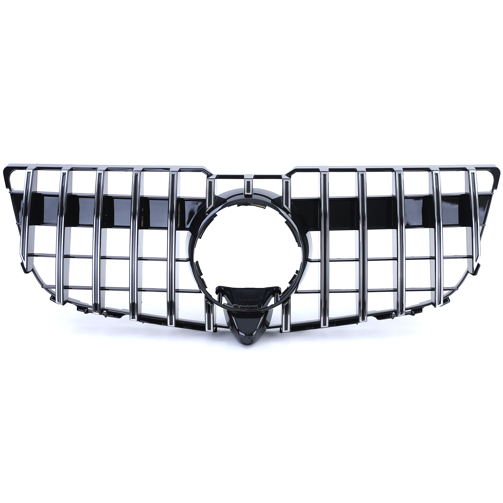 Radiateurgrill geschikt voor Mercedes GLK X204 Facelift 12-15 - Sport Optiek - Zwart Glans/Chroom