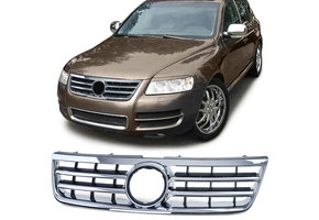 Radiateurgrill - VW Touareg 7L 02-06 - Zwart/Chroom - Topkwaliteit